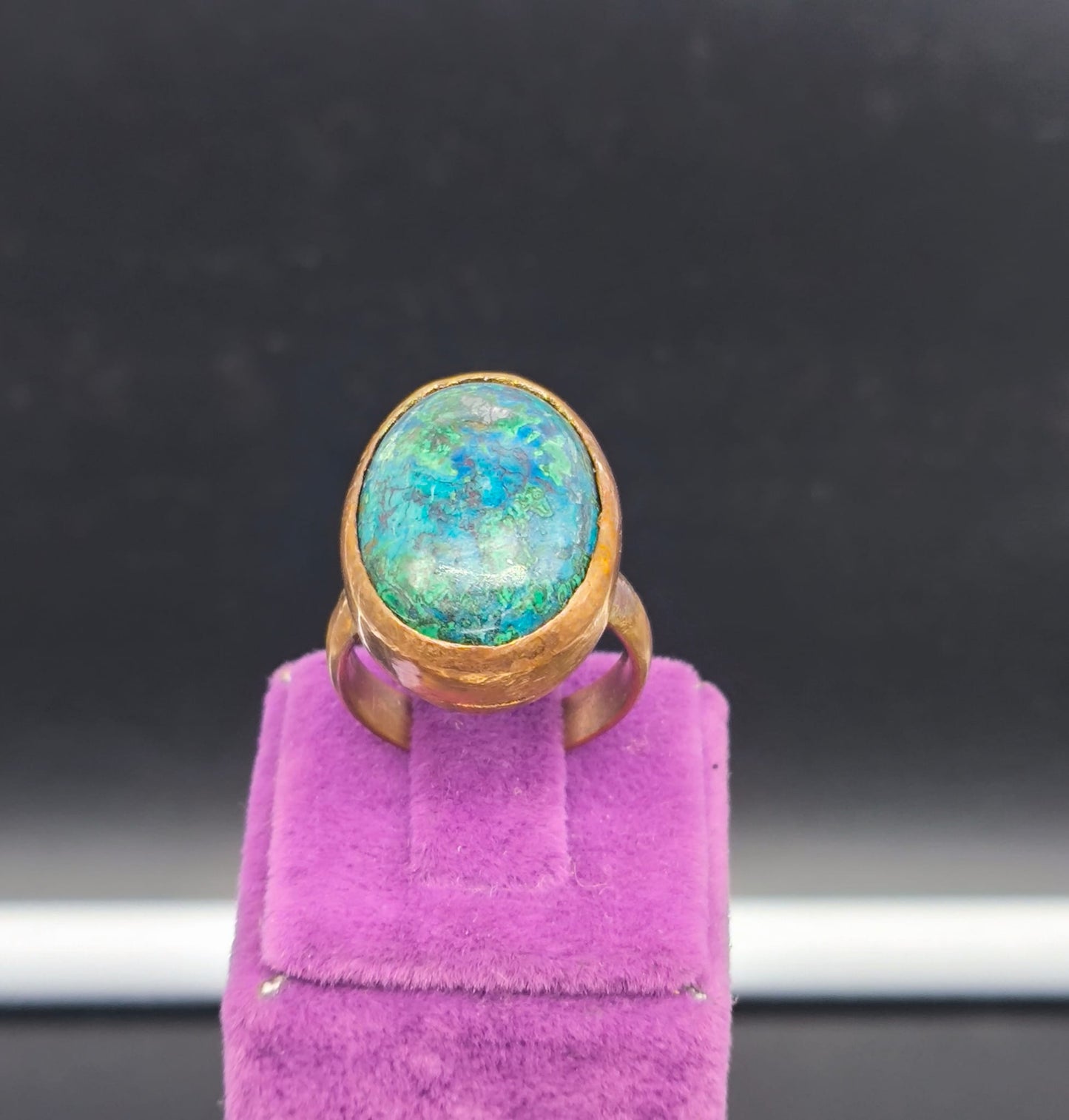 Krikozol Taşlı Bakır Yüzük