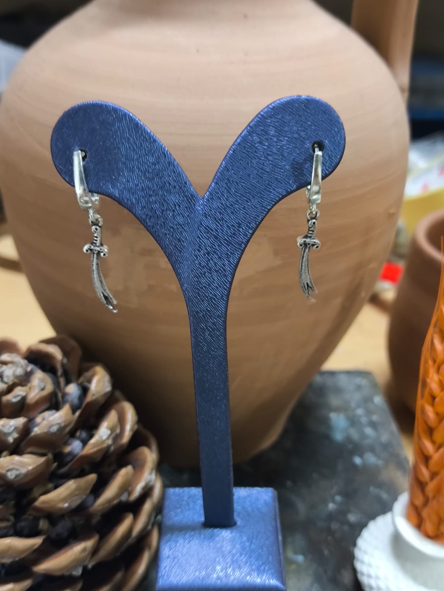 925 Ayar Gümüş Zülfikar Küpe