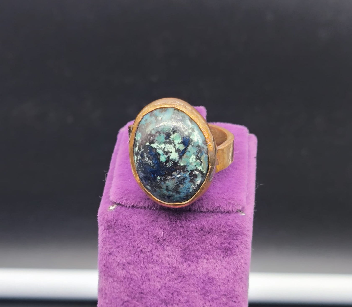 Krikozol Taşlı Bakır Yüzük