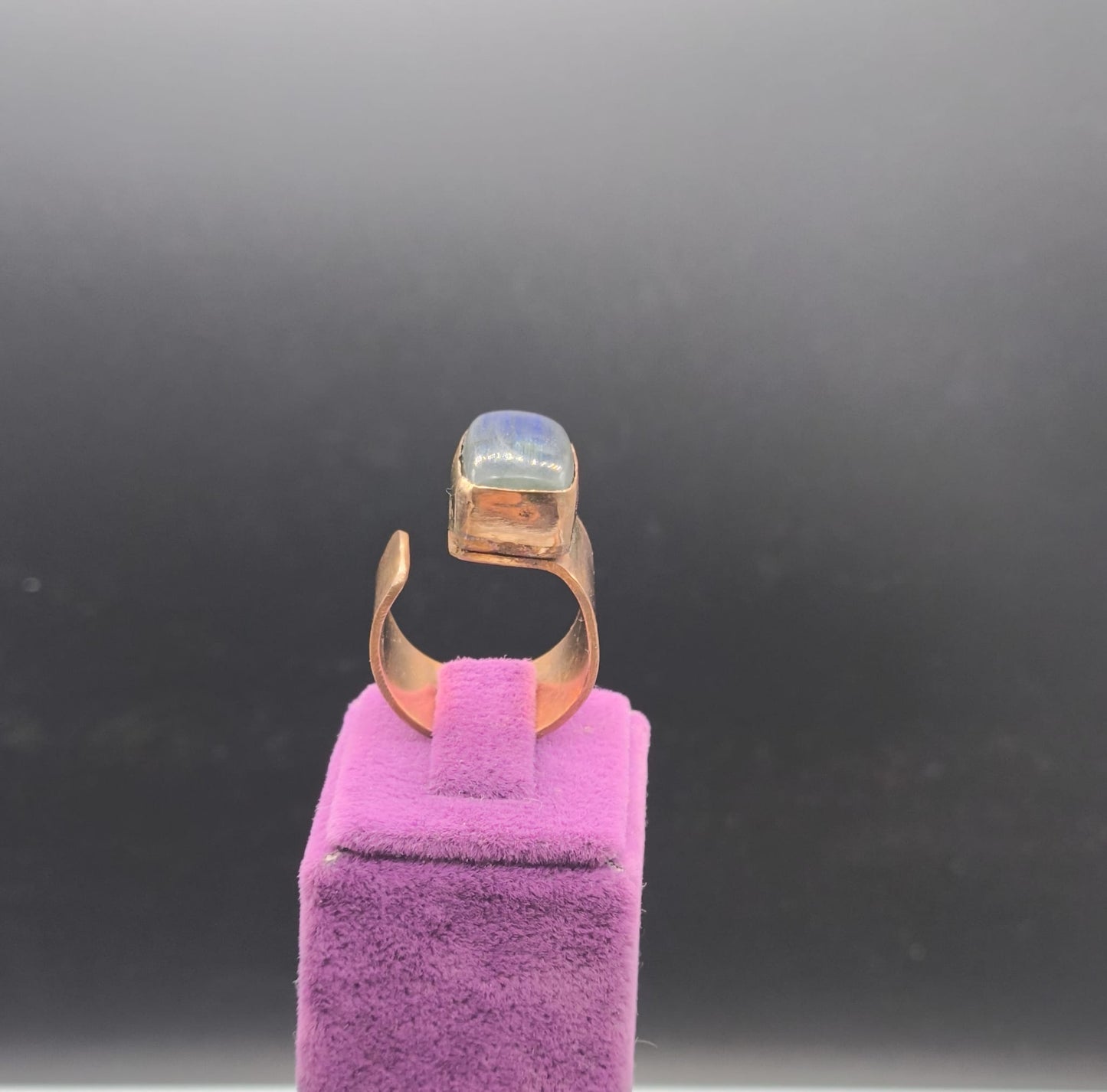 Labradorit Taşlı Bakır Yüzük