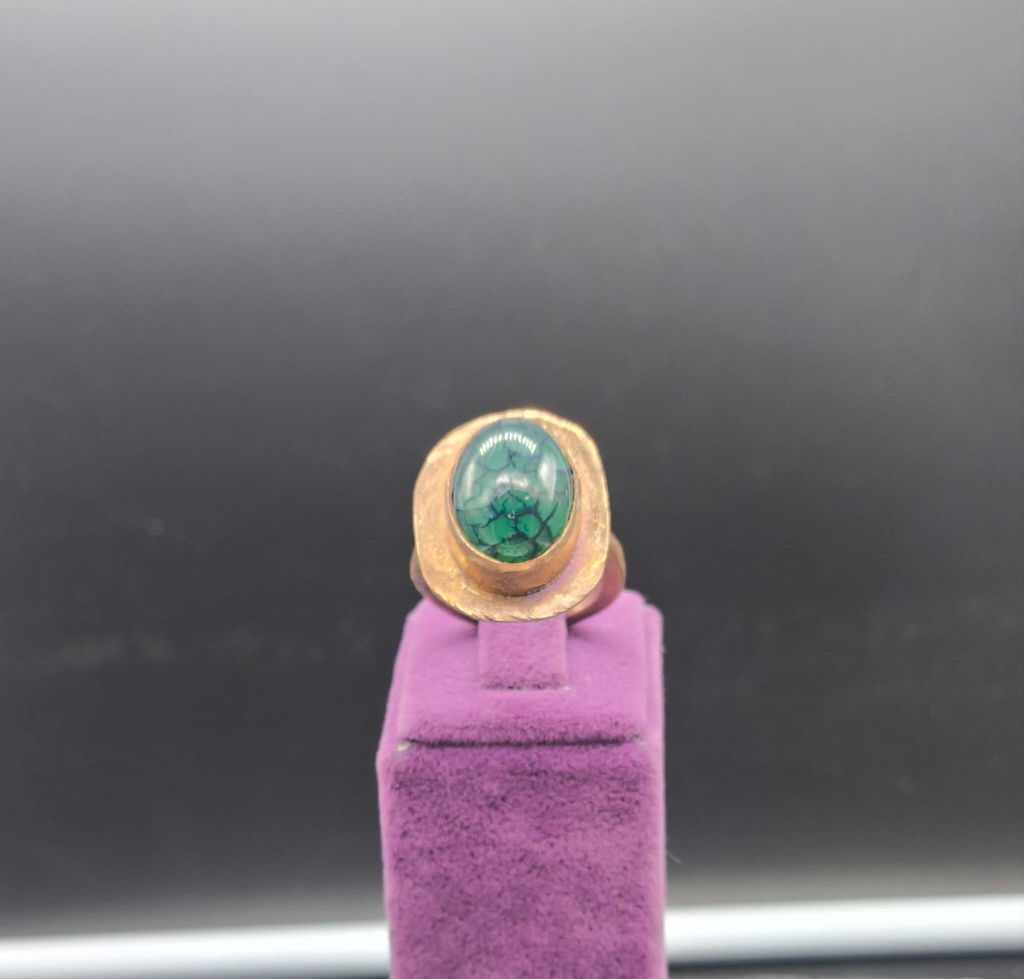 Akik Taşlı Bakır Yüzük