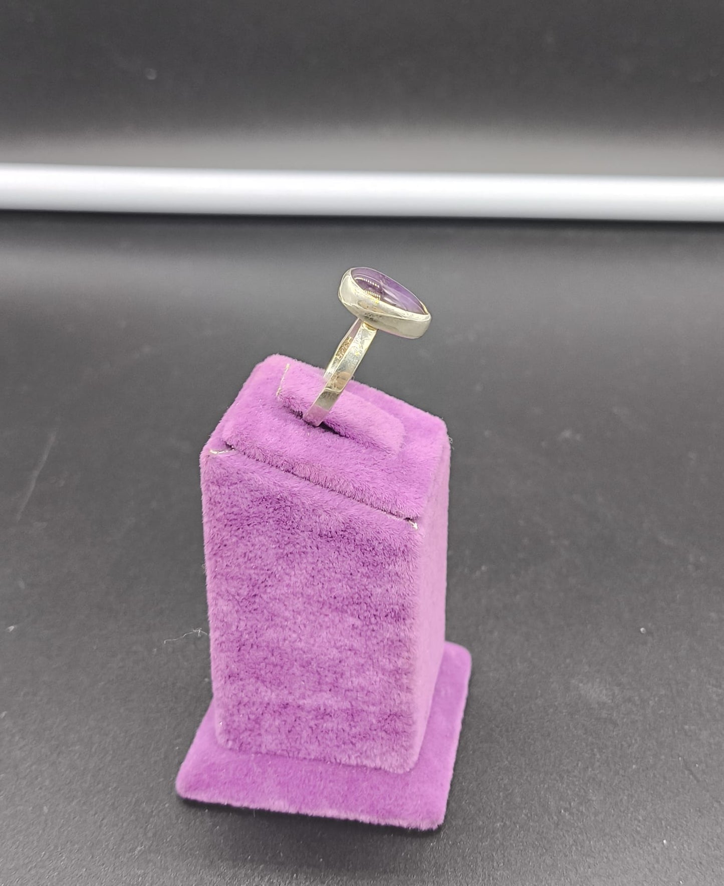 Ametist Taşlı Gümüş Yüzük