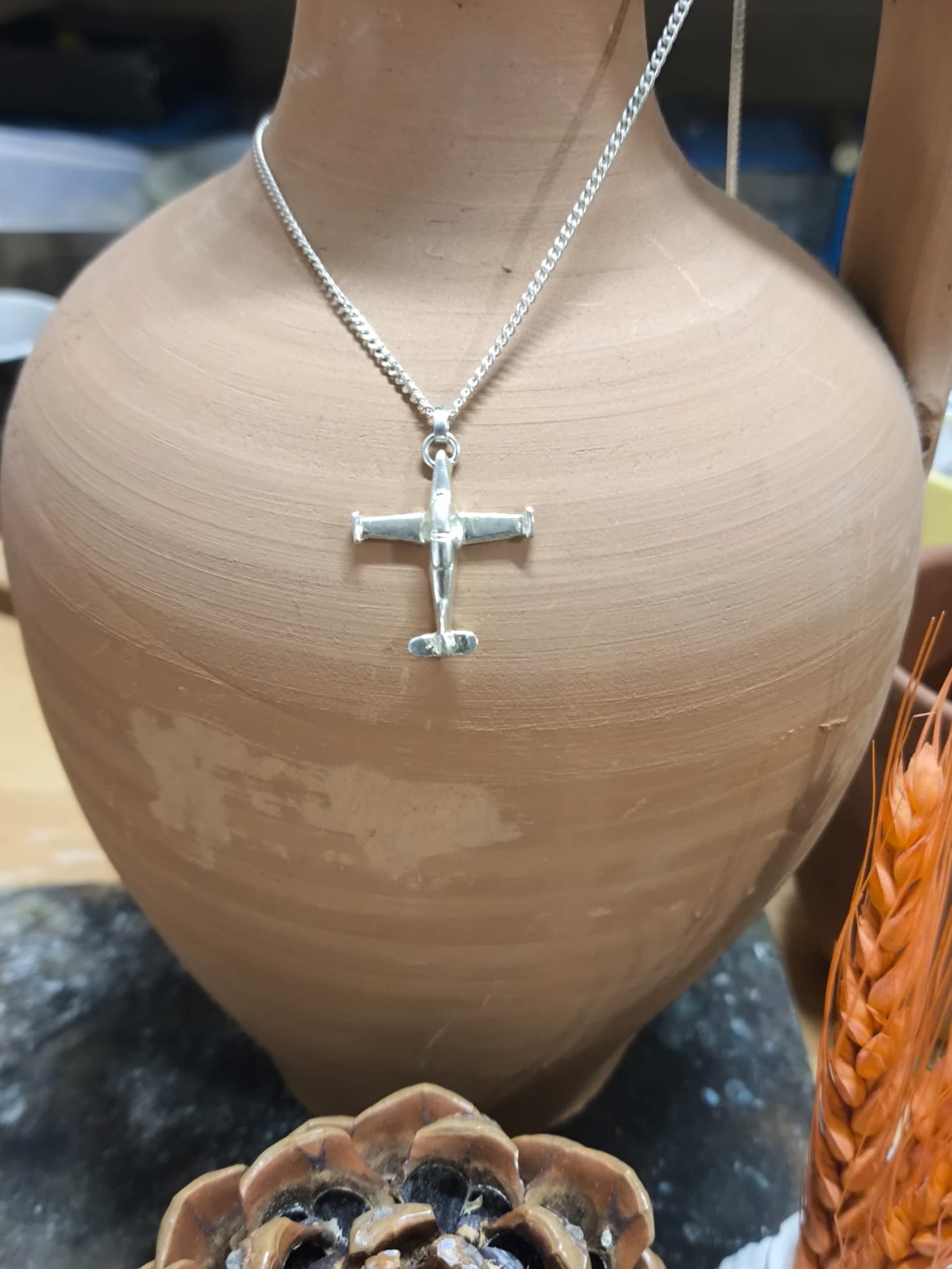 El Yapımı 925 Ayar Gümüş HÜRKUŞ Kolye